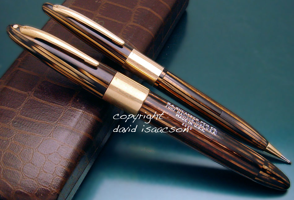 sheaffer_1940s_solidgold_autograph_brown
