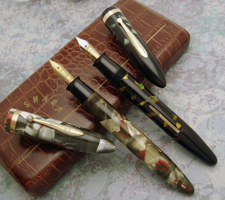 Sheaffer Balance. 4 different standard diameter Golden Brown pens. -  SHEAFFER (USA Big Five) - Fountain Pen Board / FPnuts